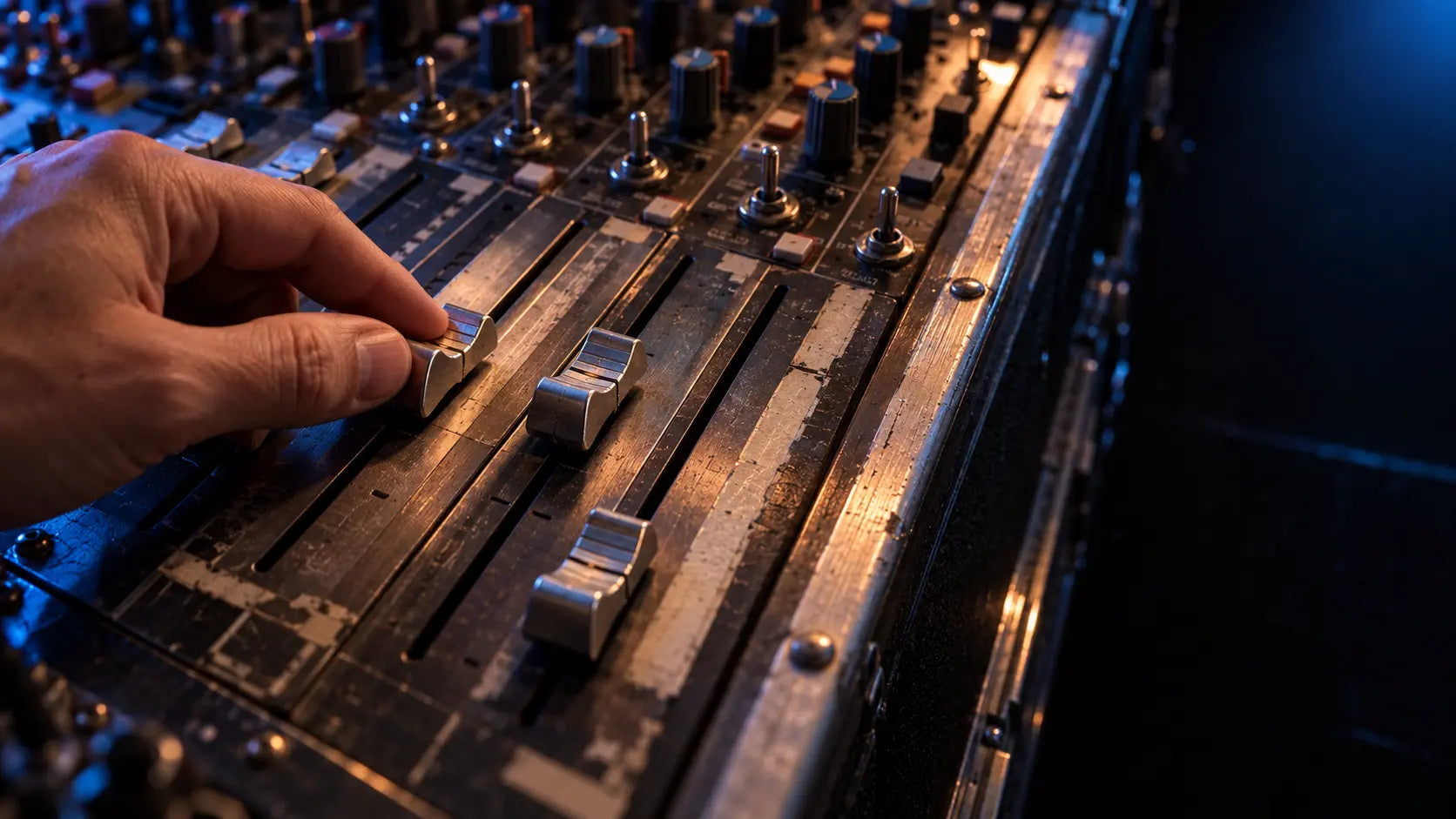Analog control console used as a visual project estimator