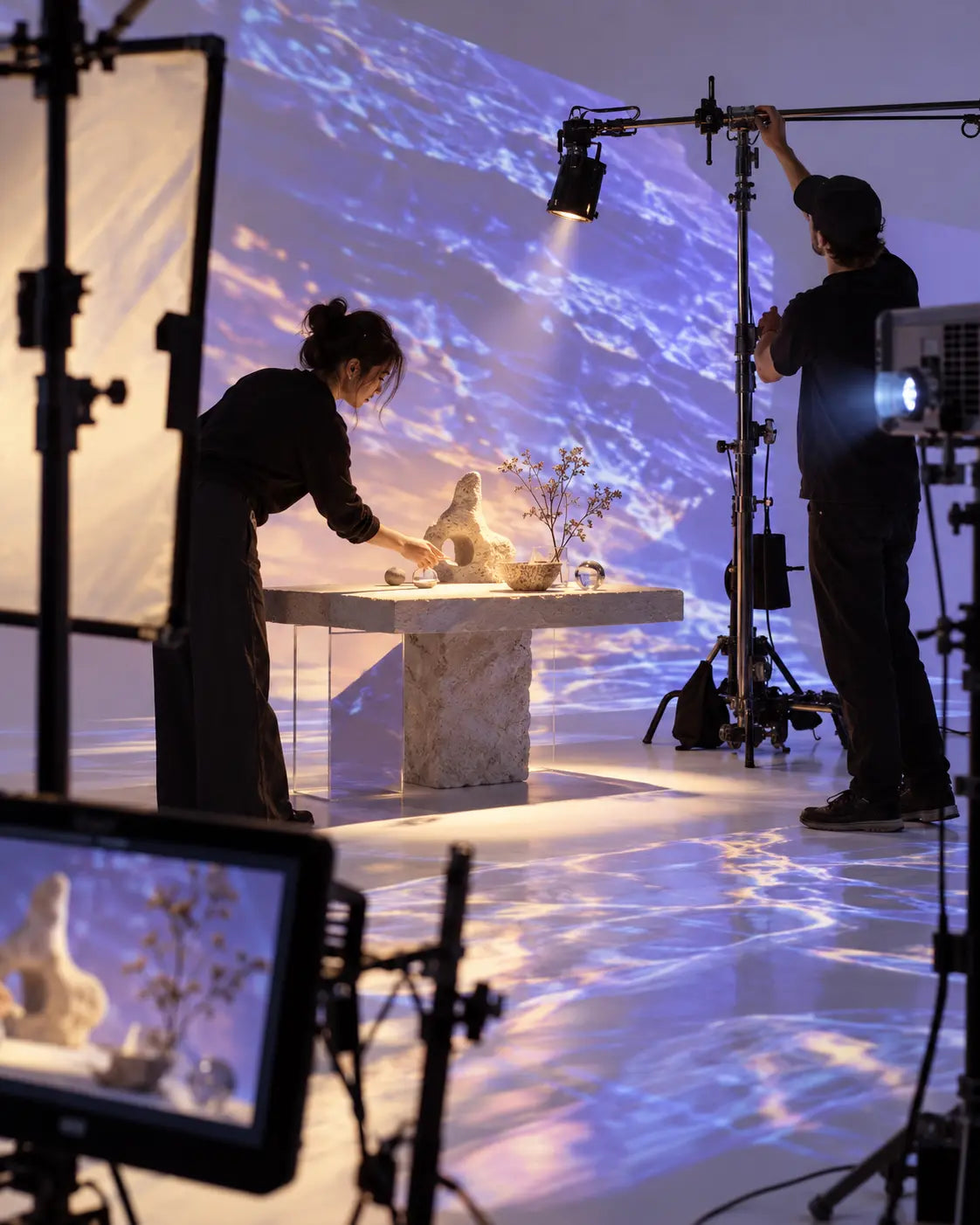 Mixed-media digital content production set