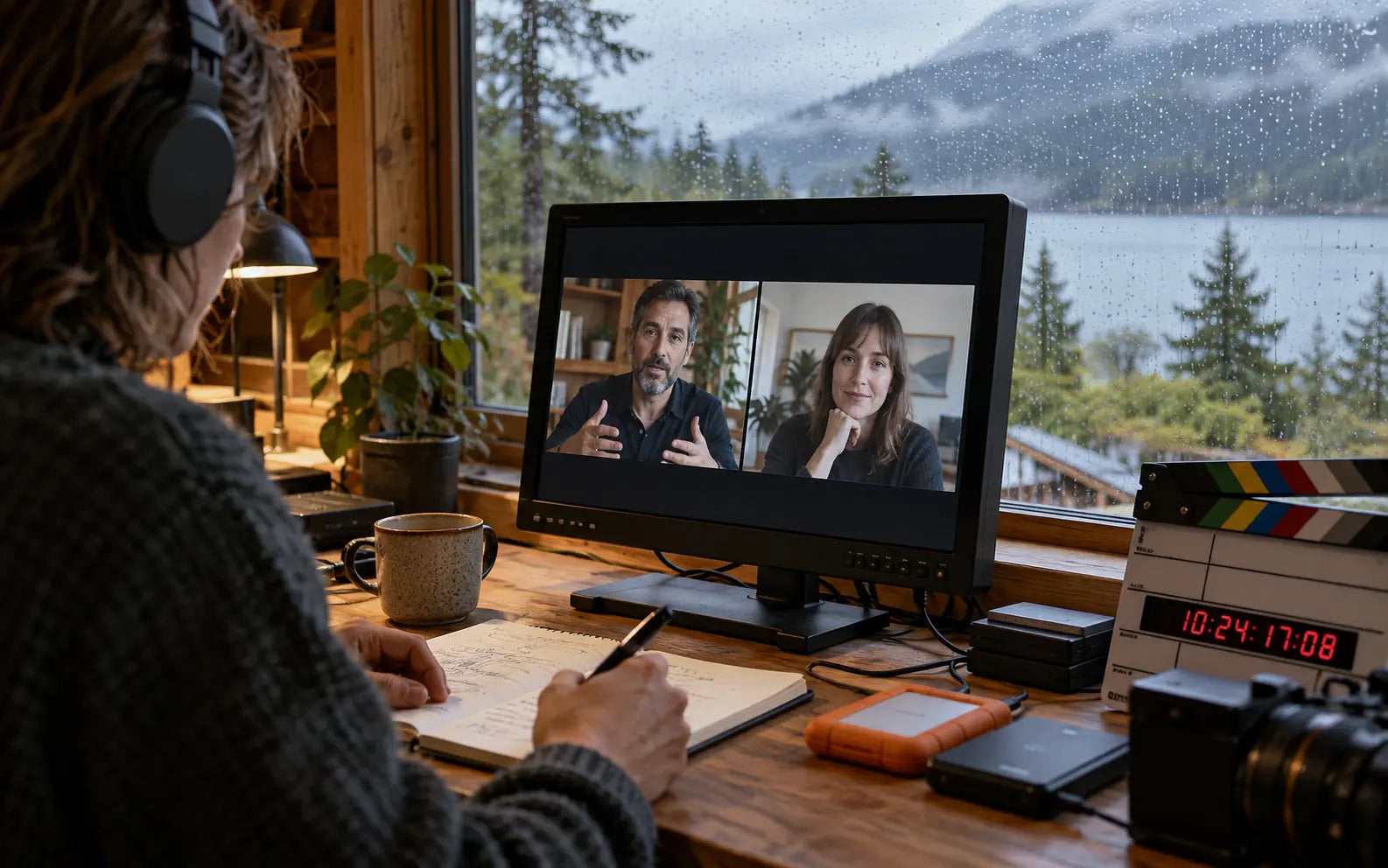 Remote project review at a calibrated workstation